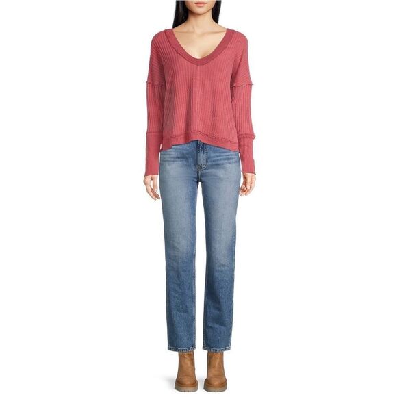 Free People New Magic Thermal Top In Cowboy - Picture 7 of 8